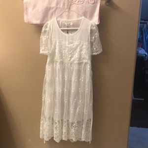 White embroidered dress